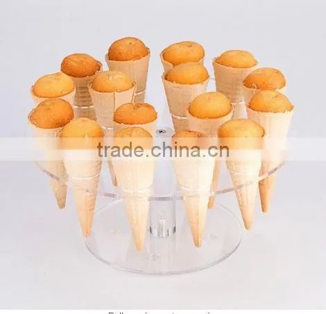 Clear Acrylic Ice Cream Cone Stand Holder photo-3