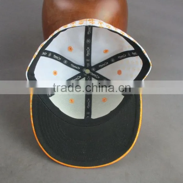 High Quality Flat Brim 3D Embroidered 6- Panel Fitted Cap photo-5