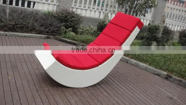 Single Wicker Rocking Chair Garden Chair Furniture photo-3