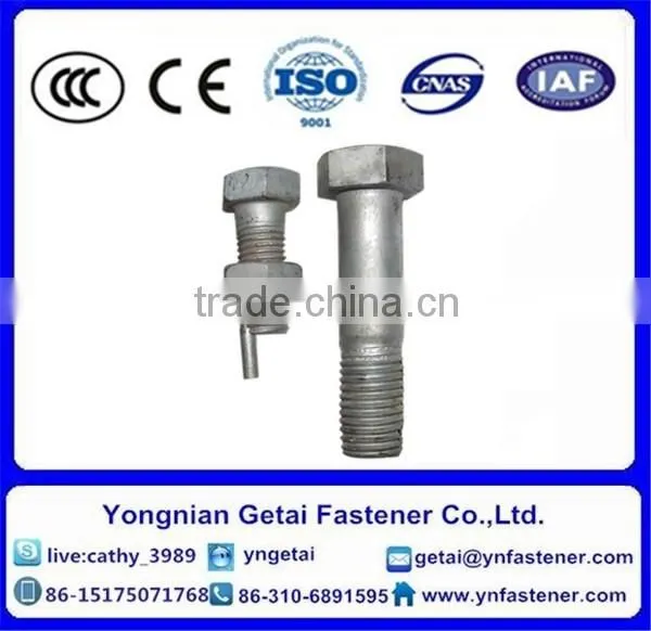 DIN935 DIN937 Tower Bolts Iron Tower Bolts Hot Dip Galvanizing photo-2