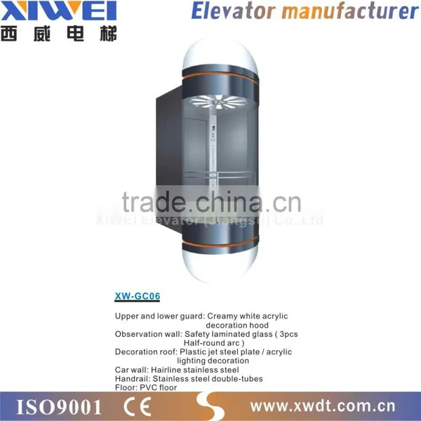 XIWEI 360 Degree Full View Sightseeing Panoramic Elevator photo-4