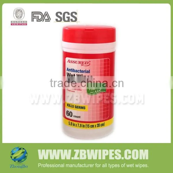 60CT OEM Canister Pack Disinfectant Wet Paper Towel