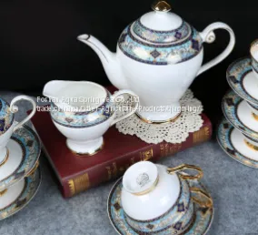 European-Style Bone China Tea Set With Flower photo-2