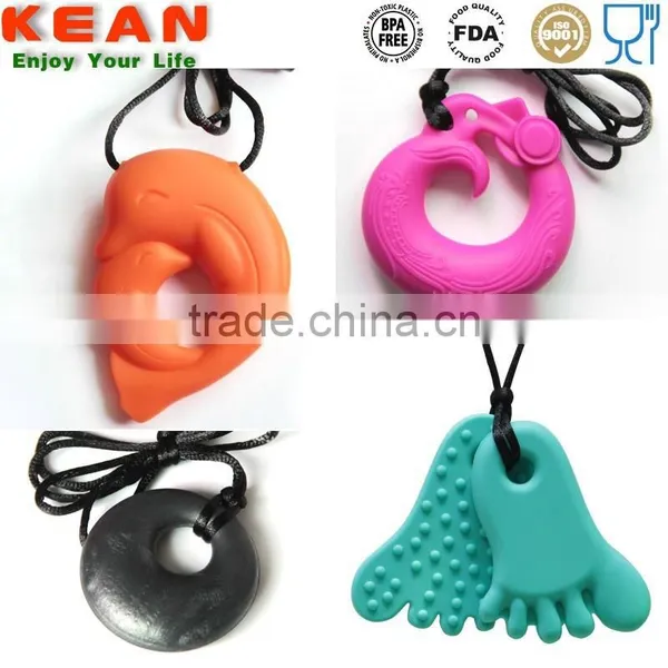 LFGB and FDA Approved Silicone Necklace Pendant China Hip Hop Jewelry photo-5