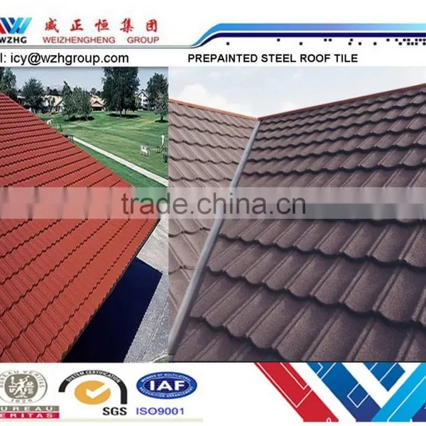 Stone Coated Roof Sheet, Purple/wine Red/green/black Roof Tile for Prefab Houses, Villas photo-4