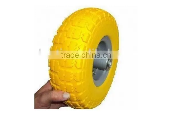 10 Inch 4.10/3.50-4 pu Foam Pneumatic Rubber Wheel Tire photo-3