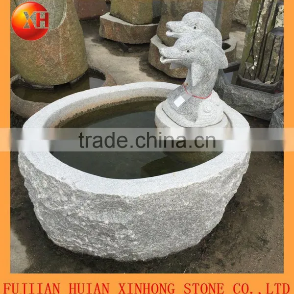 Outdoor Stone Water Fountain With Animal photo-2
