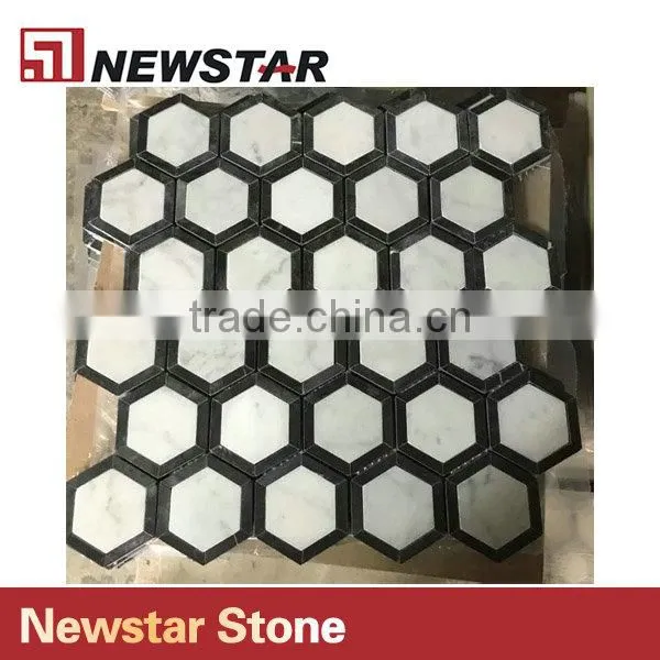 Newstar Bathrooms Shower Tile Design Marble for Flooring Mosaic photo-4