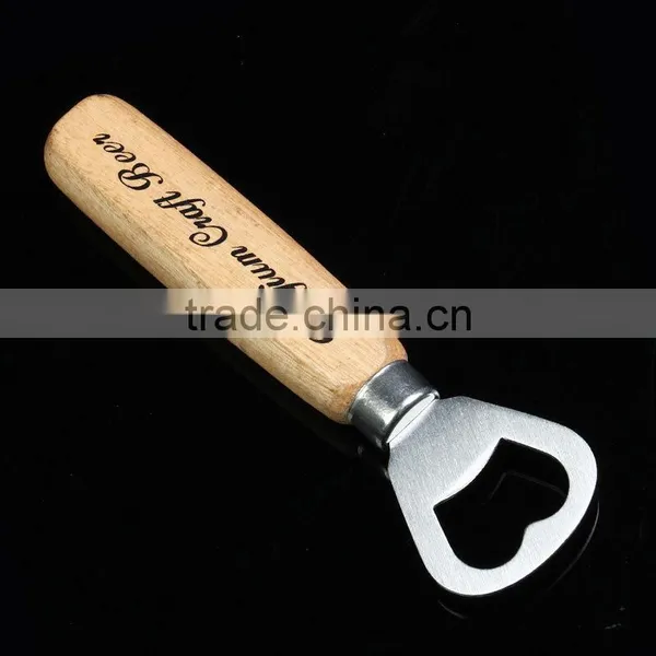 Fancy Trade Assurance Promotion Custom Wood Beer Bottle Opener With Wooden Handle Wholesale photo-4