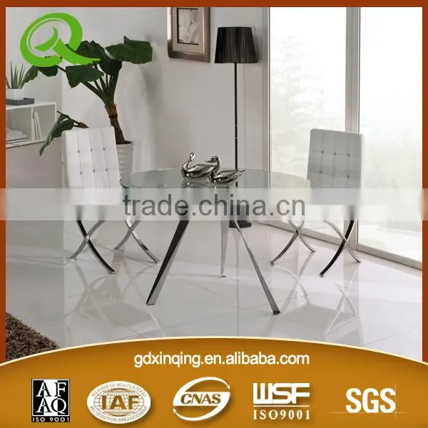 TH314 Tempered Glass Dining Table Set China Dining Table Set photo-2