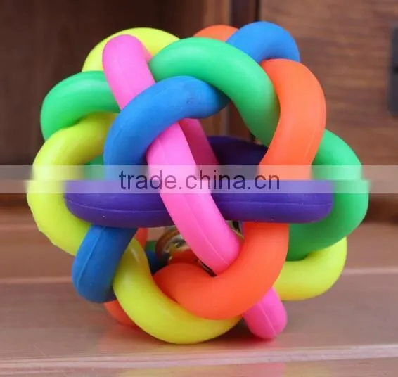 CY188 For Small Dog Toys Product For Dog Colorful Rubber Dog Toy Ball, Pet Dog Toys With Bell For Small Medium Large Dog photo-3