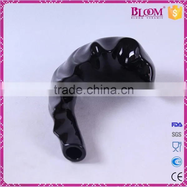 Antique Glazed Ceramic Black Decoration Vase photo-5