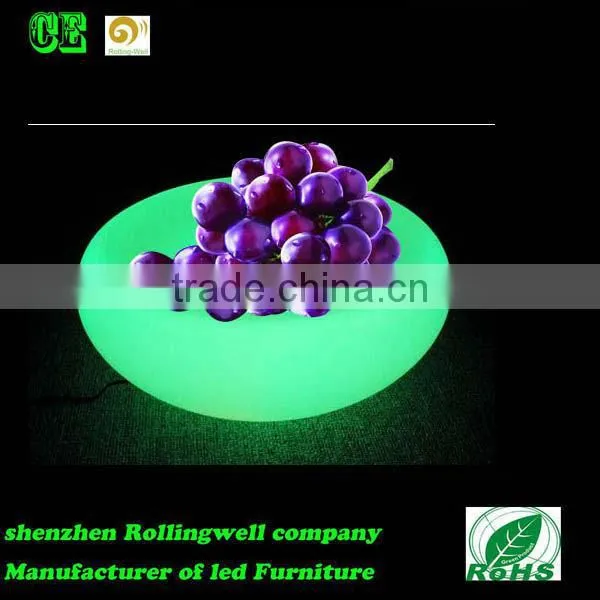 High Quality PE Material Light up Led Fruit Plates /CE ROHS Approved Rechargeable Led Fruit Plates photo-4