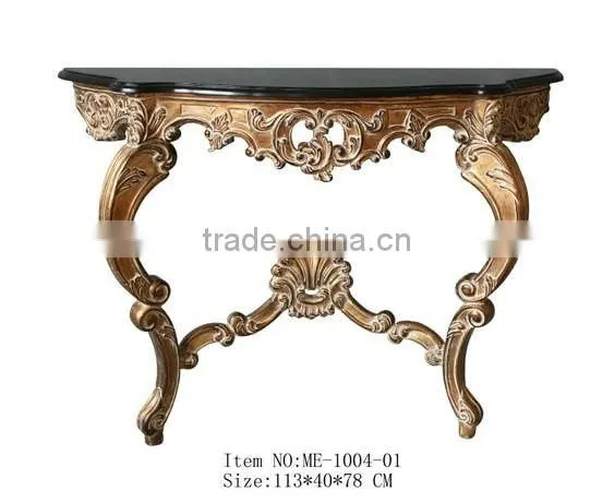 Green Marble Baroque Wall Cleat 2 Leg Console Tables photo-4