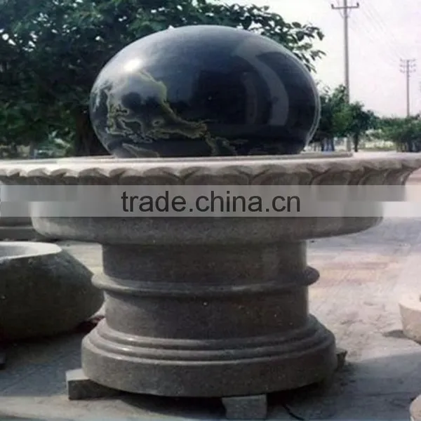 Large Outdoor Sculptures Marble Carving 24" Rotating Granite Sphere Fountain photo-4