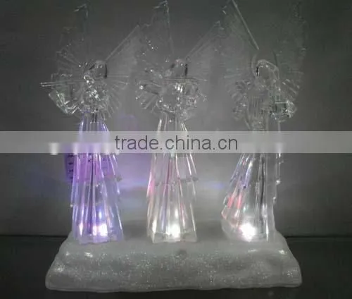 Dongguan Acrylic LED Christmas Angel Hold a Musical Instrument photo-2