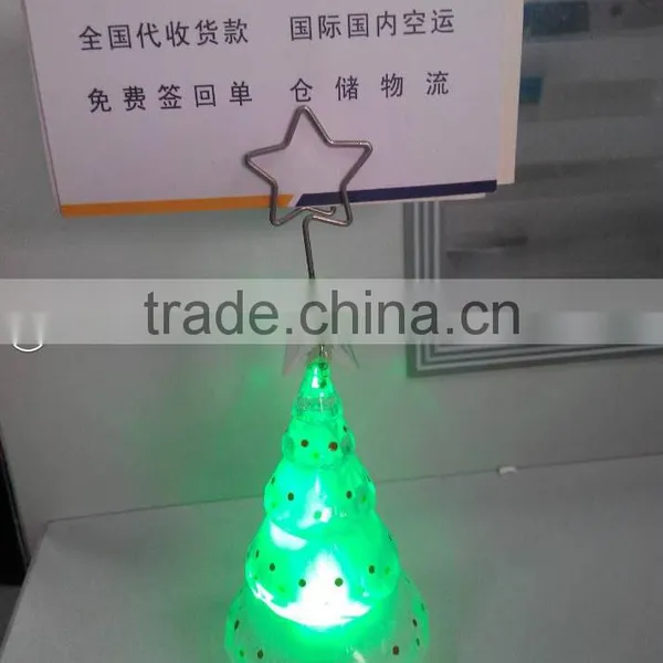 Led Acrylic Plastic Mini Tree Snowman Business Card Holder photo-3