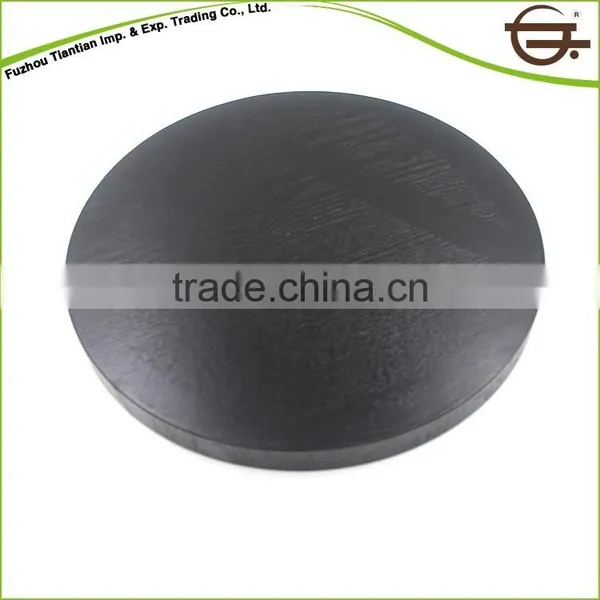 Black Round Kitchen Reusable Coffee Cup Wood Tray photo-2