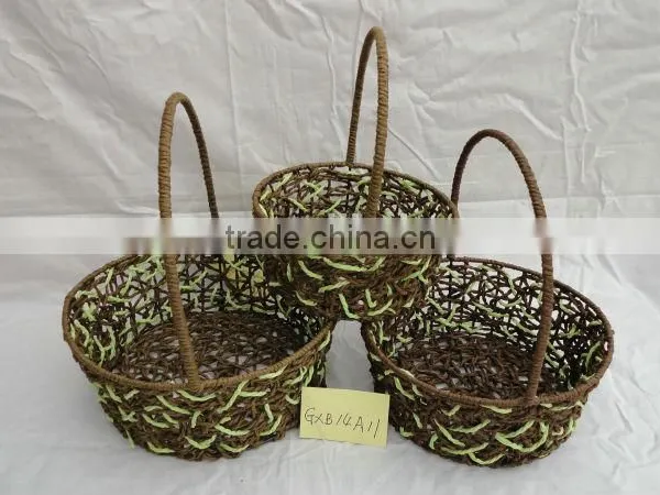 Decorative Iron Wire Basket With Paper Rope photo-2
