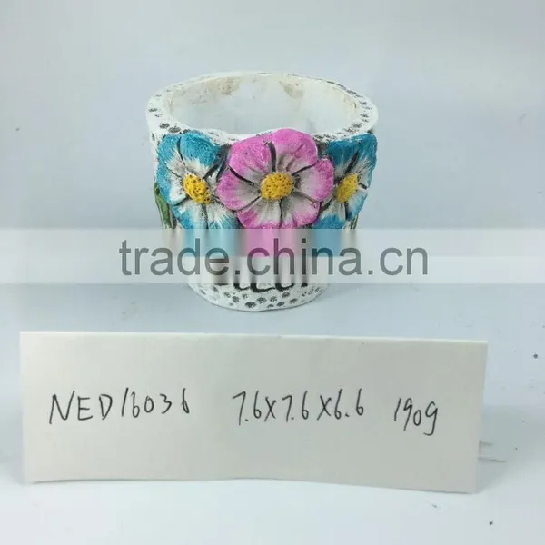 Mini Cement Flower Pot for Home and Garden Decorative photo-3