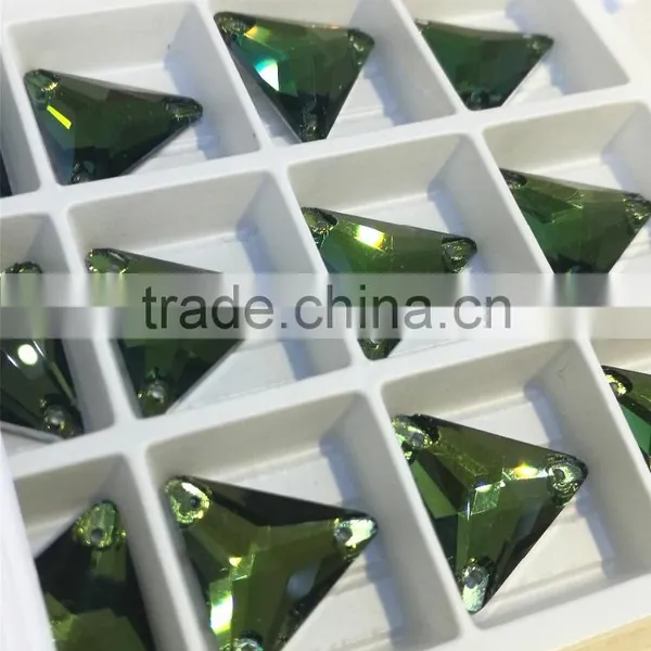 Wholesale Triangel Shape Flat Back Crystal Sew on Rhinestone for Jewelry Accessories photo-2