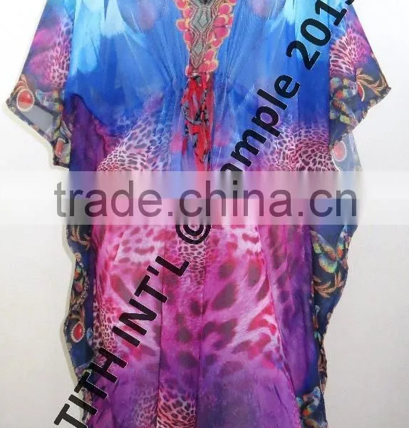 KNEE LENGTH DIGITAL PRINT KAFTAN photo-4