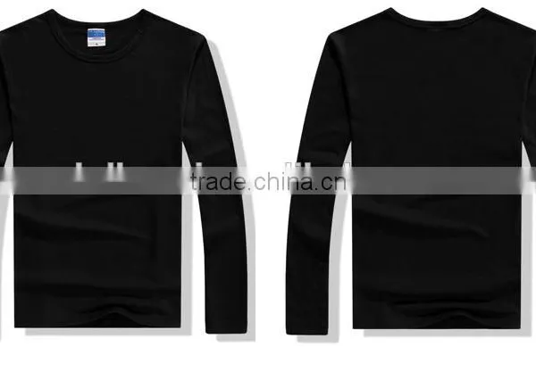 Wholesale Plain Cheap Custom t Shirt Printing Long Sleeve Blank T Shirts photo-3