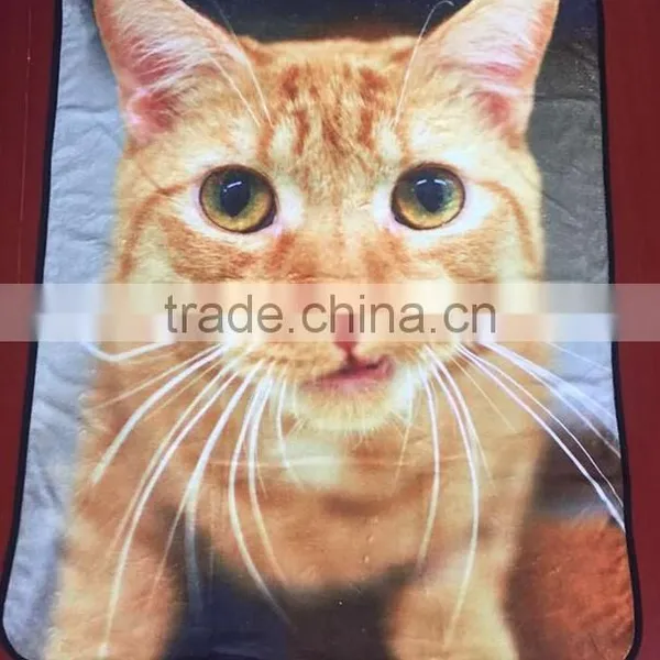 3D Photo Custom Fleece Throw Blanket Printed For Puppy Animal Dogs photo-2