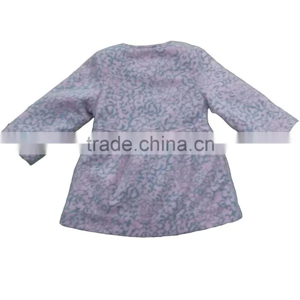 Round Collar Wool Fancy Girl Baby Coat photo-2