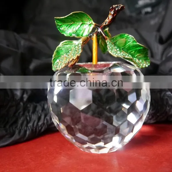 High Quality Quality Crystal Clear Apple Model for Wedding Gift photo-3