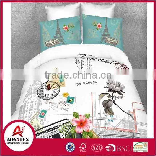 2016 New Style Fashion 13372 60*40s Reactive Printed 3D Bedding Sets photo-4
