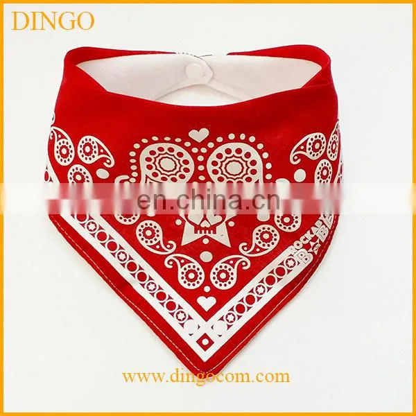 China Supplier Cheap Cotton Triangle Bandana Baby Bibs Wholesale photo-2