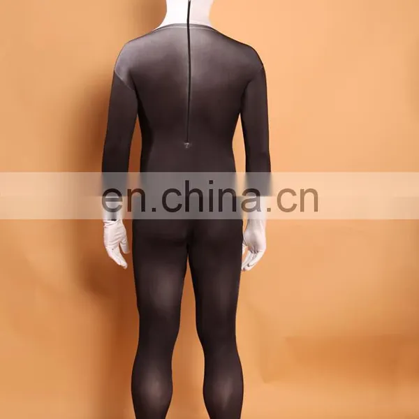 Slender Man Business Costume Adult/Teen Spandex Bodysuit Zentai Halloween Fancy Dress photo-3