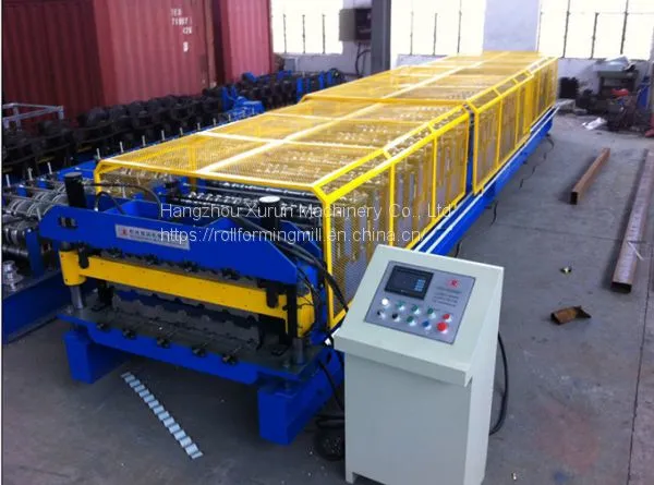 PPGI Steel Tile and Trapezoidal Sheet Double Layer Forming Dual Level Roll Forming Machine photo-2