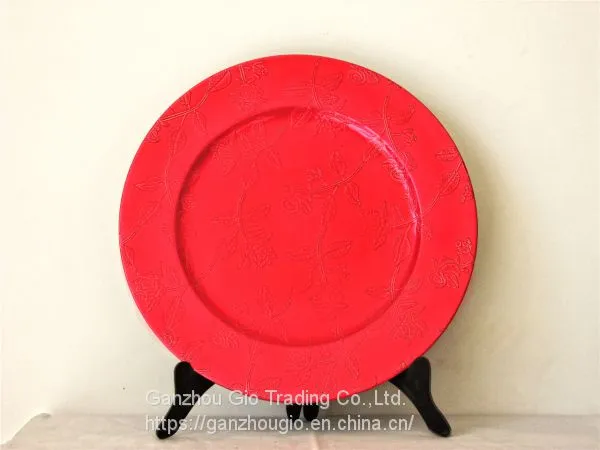 Plastic Charger Plate,christmas Decoration Plate Charger Plate Made in China YF-60571