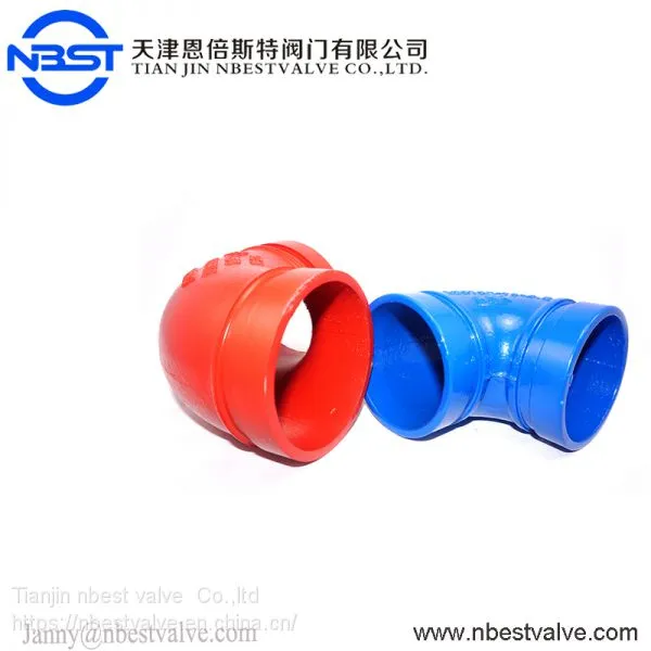 Fire Fighting Pipe Fitting Ductile Iron Grooved Fittings Elbow Mechanic Tools Threaded Outlet Set Iron Pipe Fittings-elbow