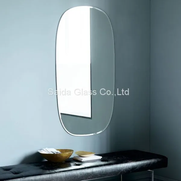 Custom Float Glass Antifog Framless Round Shape Bevel Mirror Glass for Bathroom