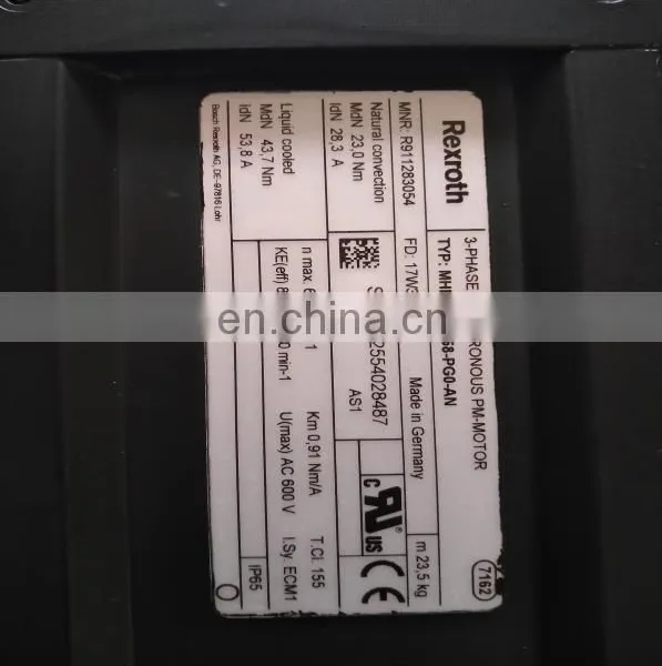 Germany Made 3 Phase AC Servo Motor MHD093C-058-PG0-AN For Injection Machine photo-2