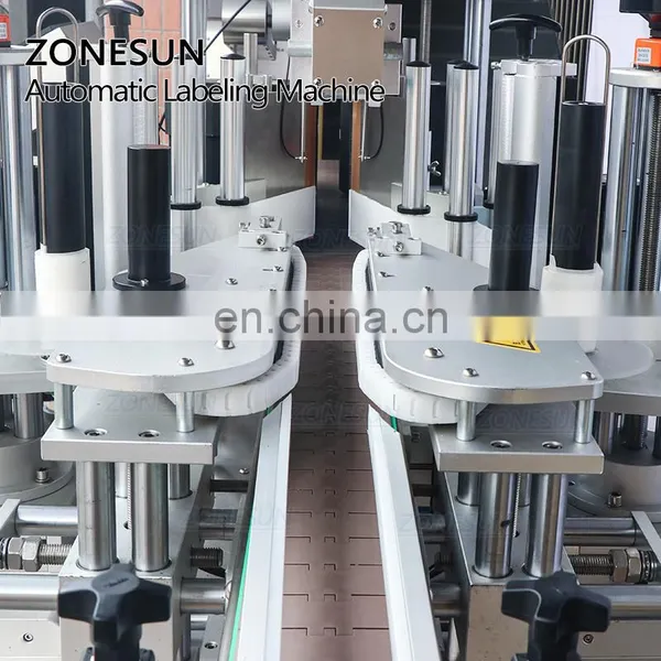 ZONESUN ZS-TB300 Automatic Double Size Tube Sticker Water Flat Bottle Labeling Machine For Bottles photo-3