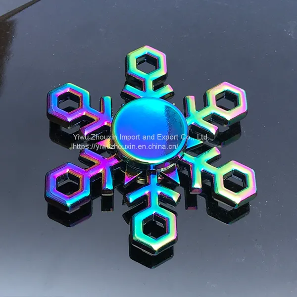Zinc Alloy Decompression Colorful Finger Gyroscope photo-2