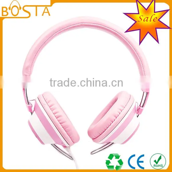 Fashion Hot Selling Best Stylish Lovely Pink Leather Headphone photo-5