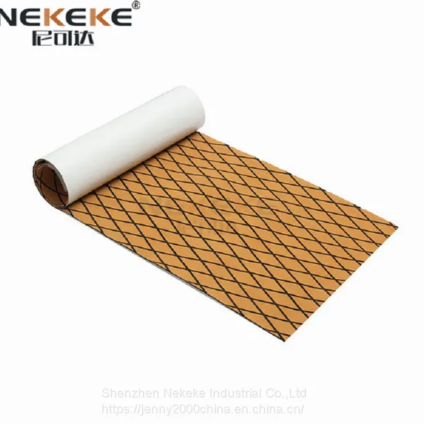 NEKEKE 70*190*0.6 cm Golden Yellow + Black + Diamond on Surface Boat Yacht Marine EVA Deck Foam Sheet Composite Outdoor Decking photo-3