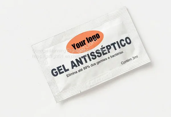 Antibacterial 75% Alcohol 3ml Hand Sanitizer Gel Sachet