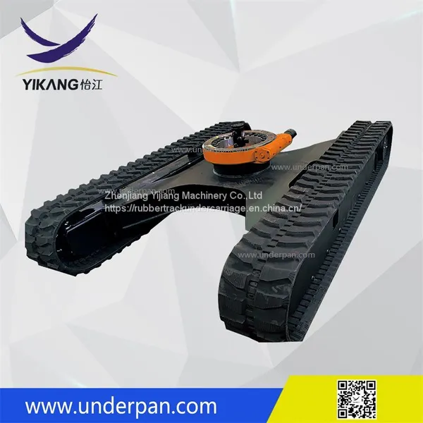 Crawler Excavator Chassis Rubber Track Undercarriage With Slewing Bearing From China photo-2