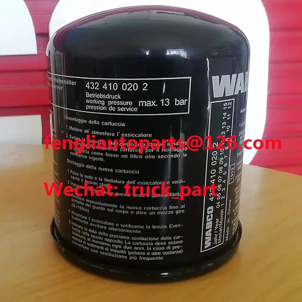 WABCO 4324100202 Original Black Air Dryer Cartridge For Trailers/Semi-trailers photo-4