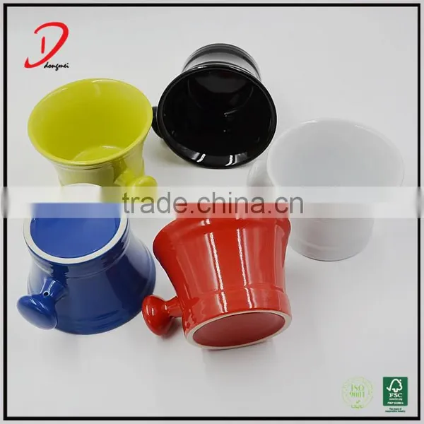 Personalized Customized Colorful Ceramic Shaving Bowls,shaving Mug