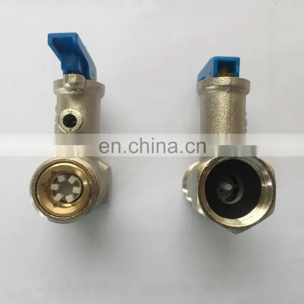 Electric and Solar Water Heater Brass Safety Valve 1/2