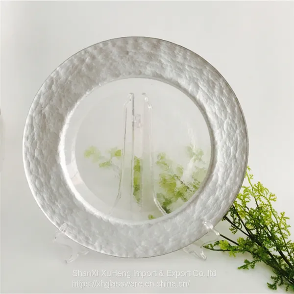 Gold Rimmed Glass Charger Plate For Wedding Dining Tableware Wholesale photo-3