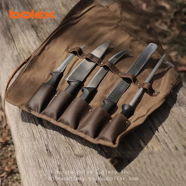 Chef Cook Knife Set Kit Culinary School Kitchen BUTCHER Slaughter HUNTING FISHING ANGLER BBQ KNIVES SETS ROLL BAG KIT CHINA Chino BONING CIMETER SHARPENING STEEL BUTCHERING SLAUGHTERING photo-4