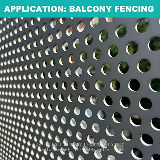 Decorative Mild Steel Metal Perforated Mesh Sheet With Various Hole Boli Mesh
